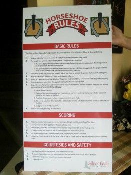 Horseshoe Rules Sign | Sue's Signs