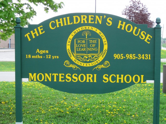 This sign was the first of many to be made for this client, including other building signs, directional signs, indoor wall quotes, etc.