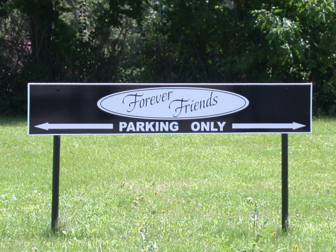 Instead of using many different parking signs, why not designate an entire area for your parking, giving it a clean, professional look?