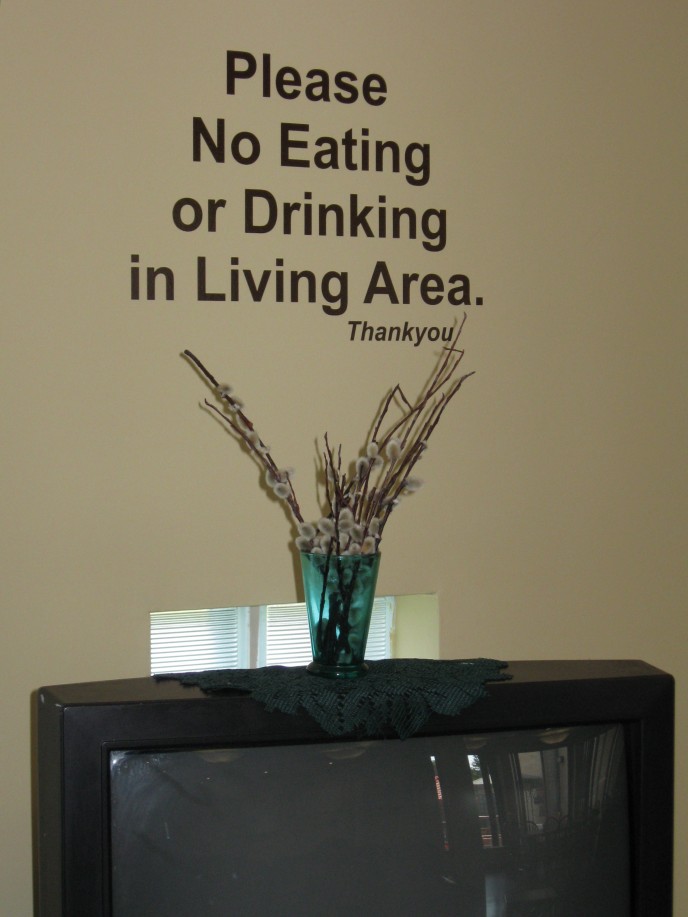 Instead of using paper signs, try using wall lettering to get your message across in a more attractive style.