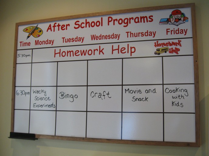 Great way to fancy up a plain white board and have it look professional at the same time using vinyl and digital images.