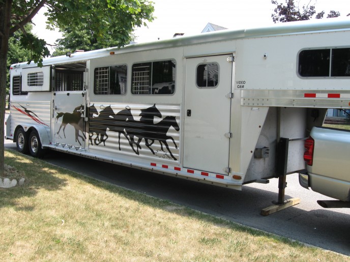 This client wanted a silhouette of running horses displayed on his truck with vinyl.... he was very pleased!