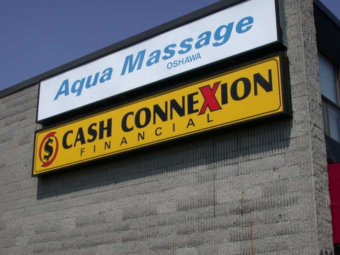 We manufacture, install, and service many of the lighted sign boxes you see in strip malls, on buildings, etc all around Durham Region.